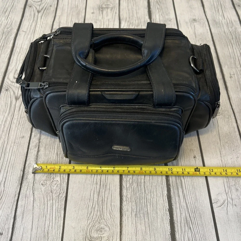 Hi-Pro Black Padded Vinyl Camera Carry Bag with Shoulder Strap